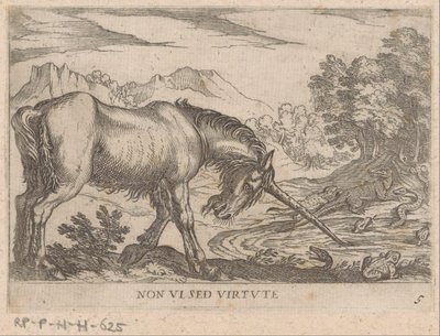 Une licorne chassant des lézards d