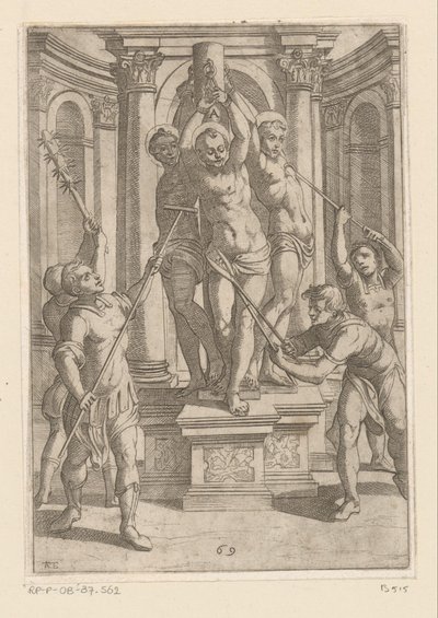 Torture avec des bâtons pointus (Tortures subies par les martyrs chrétiens) - Antonio Tempesta