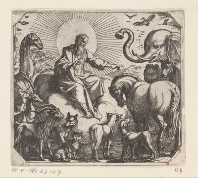 Dieu crée les animaux sur terre - Antonio Tempesta