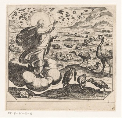 Dieu crée les oiseaux et les poissons, La création (titre de la série) - Antonio Tempesta