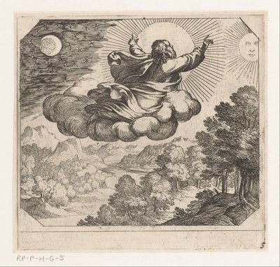 Dieu crée le soleil, la lune et les étoiles - Antonio Tempesta