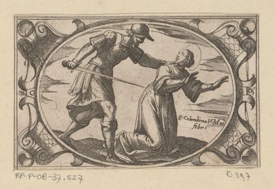 Sainte Columbina, fille de Saint Austerius
Martyres romaines (titre de la série)
Imagini di molte vergini Rom nel martirio (titre de la série) - Antonio Tempesta