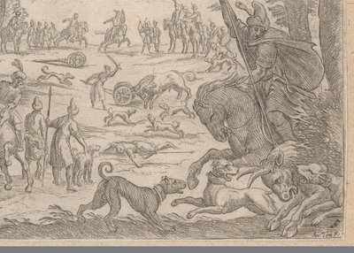 Chasse aux taureaux sauvages - Antonio Tempesta