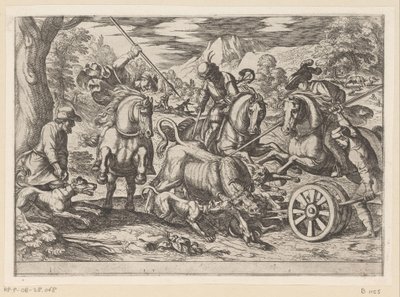 Chasse aux taureaux sauvages - Antonio Tempesta