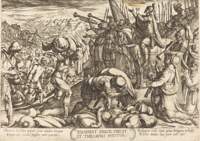 Josaphat remerciant Dieu pour sa victoire - Antonio Tempesta
