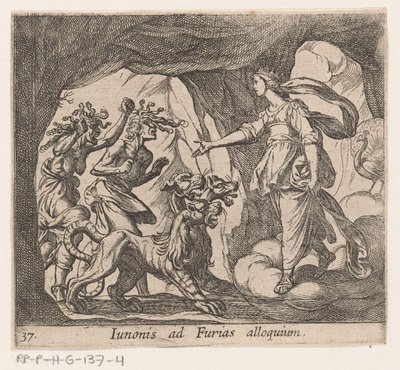 Junon et les Furies à la porte des Enfers - Antonio Tempesta