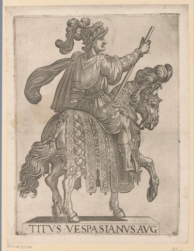 Empereur Titus à cheval (série Première douze empereurs romains à cheval) - Antonio Tempesta