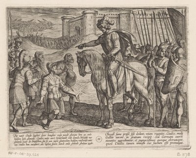 Les hommes du fort se rendent à Julius Civilis (De Bataafse oorlogen tegen de Romeinen, Batavorum cum Romanis Bellum) - Antonio Tempesta