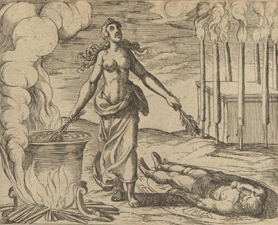 Médée rendant la jeunesse à Éson, publié après 1606 - Antonio Tempesta