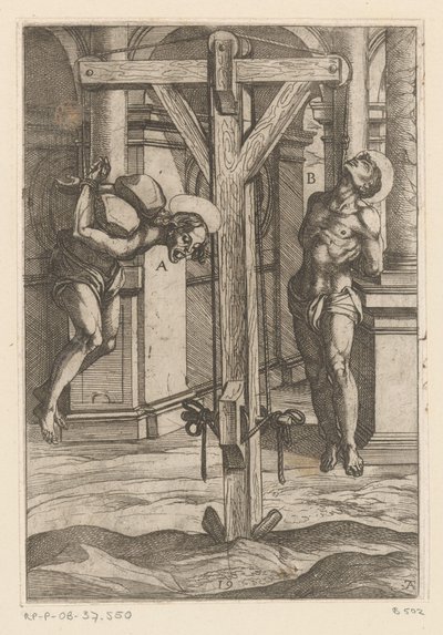 Crucifixion (Tortures subies par les martyrs chrétiens, Varia tormentorum et supplicioru crudelium) - Antonio Tempesta