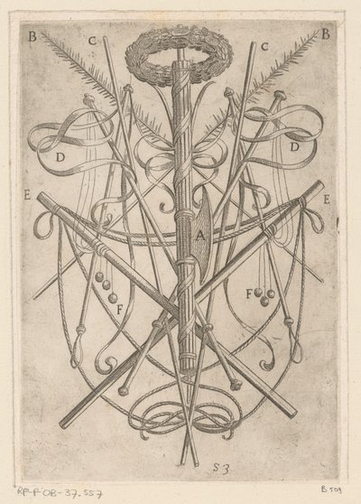 Ornement avec instruments de torture - Antonio Tempesta