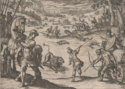 Planche 11 : La chasse au lion d