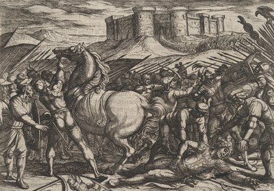 Planche 17 : Les Romains trompés par le cheval de Civilis pour croire qu