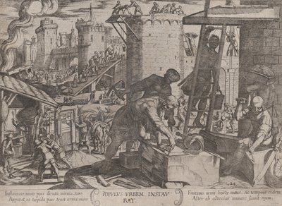 Planche 24 : Les Israélites reconstruisant les murs de Jérusalem, de 
