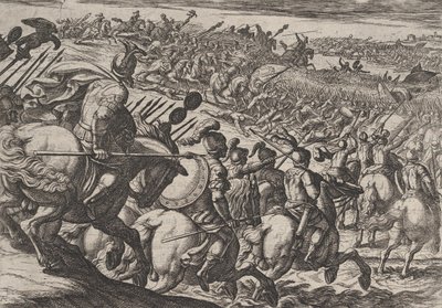 Le Commandant Romain Cerialis Attaque Près de Trèves, de La Guerre des Romains Contre... - Antonio Tempesta