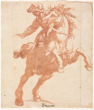 Steigendes Pferd und Reiter - Antonio Tempesta