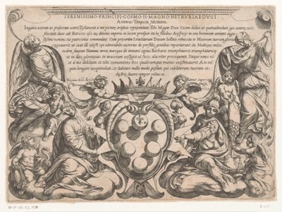 Page de titre avec dédicace et armoiries de Cosimo II de