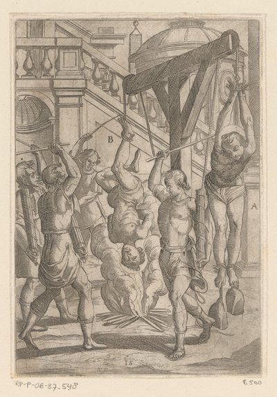 Martelingen ondergaan door christelijke martelaars (Varia tormentorum et supplicioru crudelium) - Antonio Tempesta