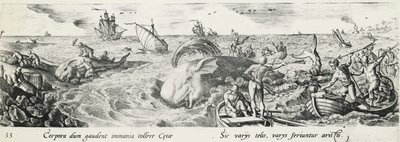 Chasse à la baleine, gravure d