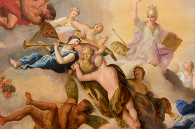 Minerve entourée des Arts et des Sciences, détail de la Maison de Banquet - Antonio Verrio