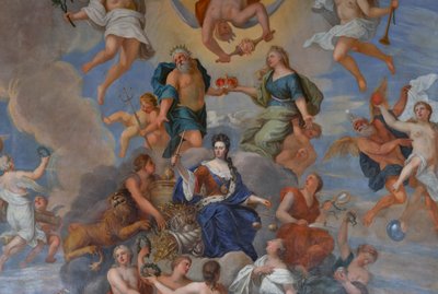 La reine Anne entourée d