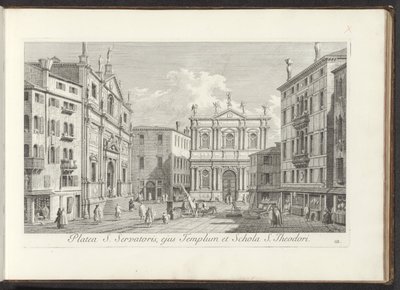 Vue sur Campo San Salvador à Venise - Antonio Visentini
