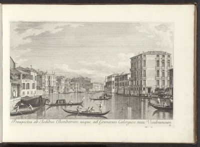 Vue sur le Grand Canal, Palazzo Bembo et Palazzo Vendramin-Calergi à Venise - Antonio Visentini