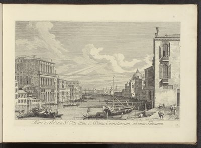 Vue sur le Grand Canal et Campo San Vio à Venise - Antonio Visentini