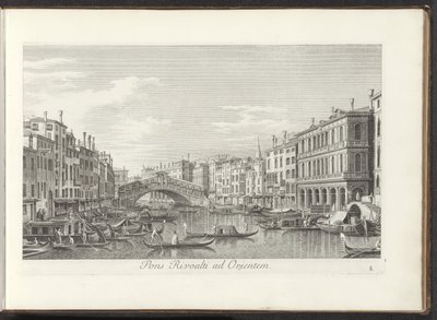 Vue sur le Grand Canal et le pont du Rialto à Venise - Antonio Visentini