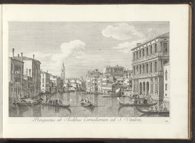 Vue sur le Grand Canal et la tour de San Vitale à Venise - Antonio Visentini