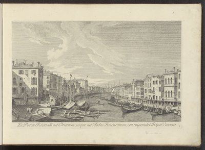 Vue depuis le pont du Rialto sur le Grand Canal à Venise - Antonio Visentini