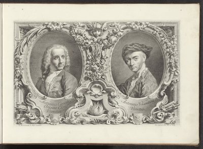 Portraits des artistes Canaletto et Antonio Visentini (Urbis Venetiarum prospectus celebriores) - Antonio Visentini