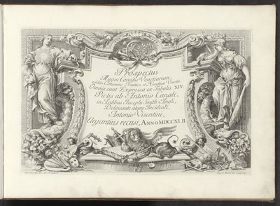 Page de titre avec cartouche avec Sagesse et Force - Antonio Visentini