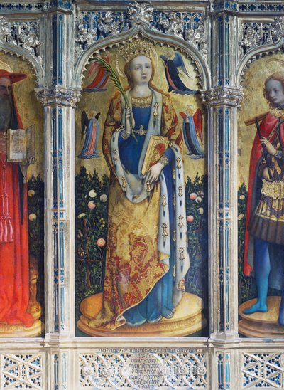 Polyptyque de Sainte Sabine, détail, par Antonio Vivarini dit Antonio da Murano, Église de San Zaccaria, Venise, Vénétie, Italie, IIe siècle - Antonio Vivarini