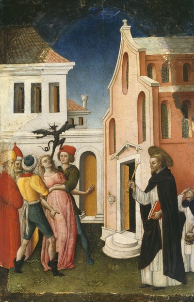 Saint Pierre Martyr Exorcisant une Femme Possédée par un Démon, 1440-50 - Antonio Vivarini