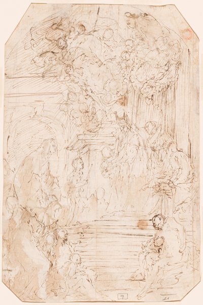 Présentation de la Vierge au Temple (verso) - Antonio Zanchi
