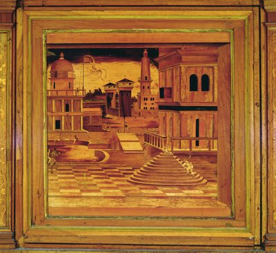 Panneau de marqueterie de la grotte d
