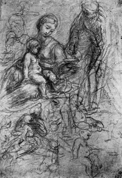 Esquisses pour une Sainte Famille, par Allegri Da Correggio, 1913 - Antonio da Correggio