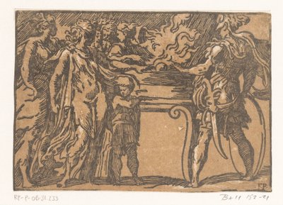 Mucius Scaevola met sa main dans le feu - Antonio da Trento