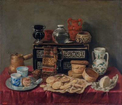 Nature morte avec un coffre en ébène - Antonio de Pereda