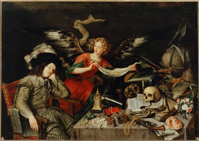 Le rêve du chevalier (peinture sur toile) - Antonio de Pereda