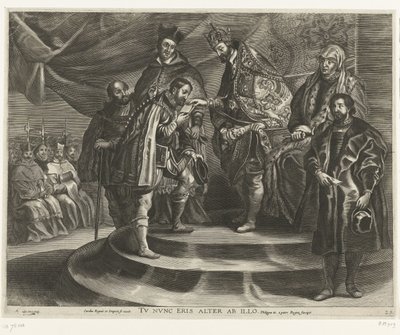 Abdication de Charles V ; entrée de Ferdinand à Gand en 1635 (feuille 25) - Antony van der Does