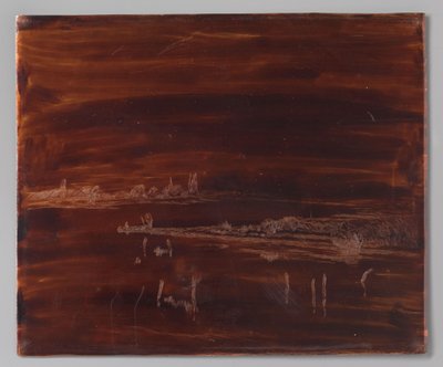Paysage fluvial avec tour - Antoon Derkzen van Angeren