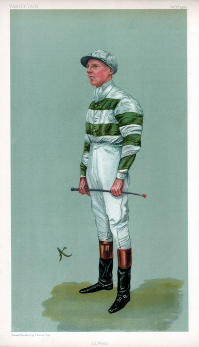 John Evelyn Watts, jockey britannique - Ao