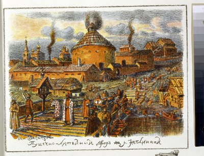 Blanchisserie Cannon sur la rivière Neglinnaya au 17e siècle - Apollinari Mikhailovich Vasnetsov