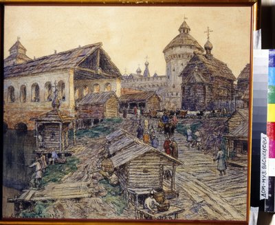 Le pont de la Résurrection à Moscou au 17e siècle - Apollinari Mikhailovich Vasnetsov