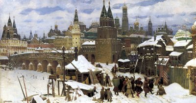 Moscou au XVIIe siècle. Le pont de Tous-les-Saints, 1901 - Apollinari Mikhailovich Vasnetsov