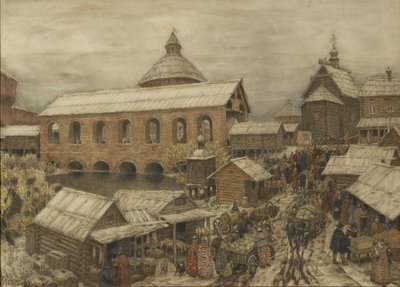 Vieux Moscou. Okhotny Ryad - Apollinari Mikhailovich Vasnetsov