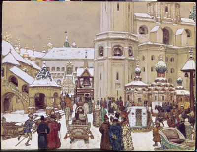 Place Ivan le Grand dans le Kremlin, au 17e siècle - Apollinari Mikhailovich Vasnetsov