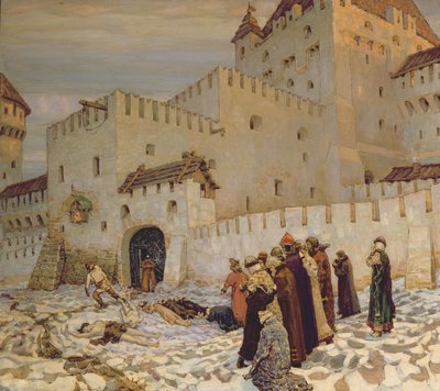 Le champ de bataille (Reconstruction de la vieille Moscou) - Apollinari Mikhailovich Vasnetsov